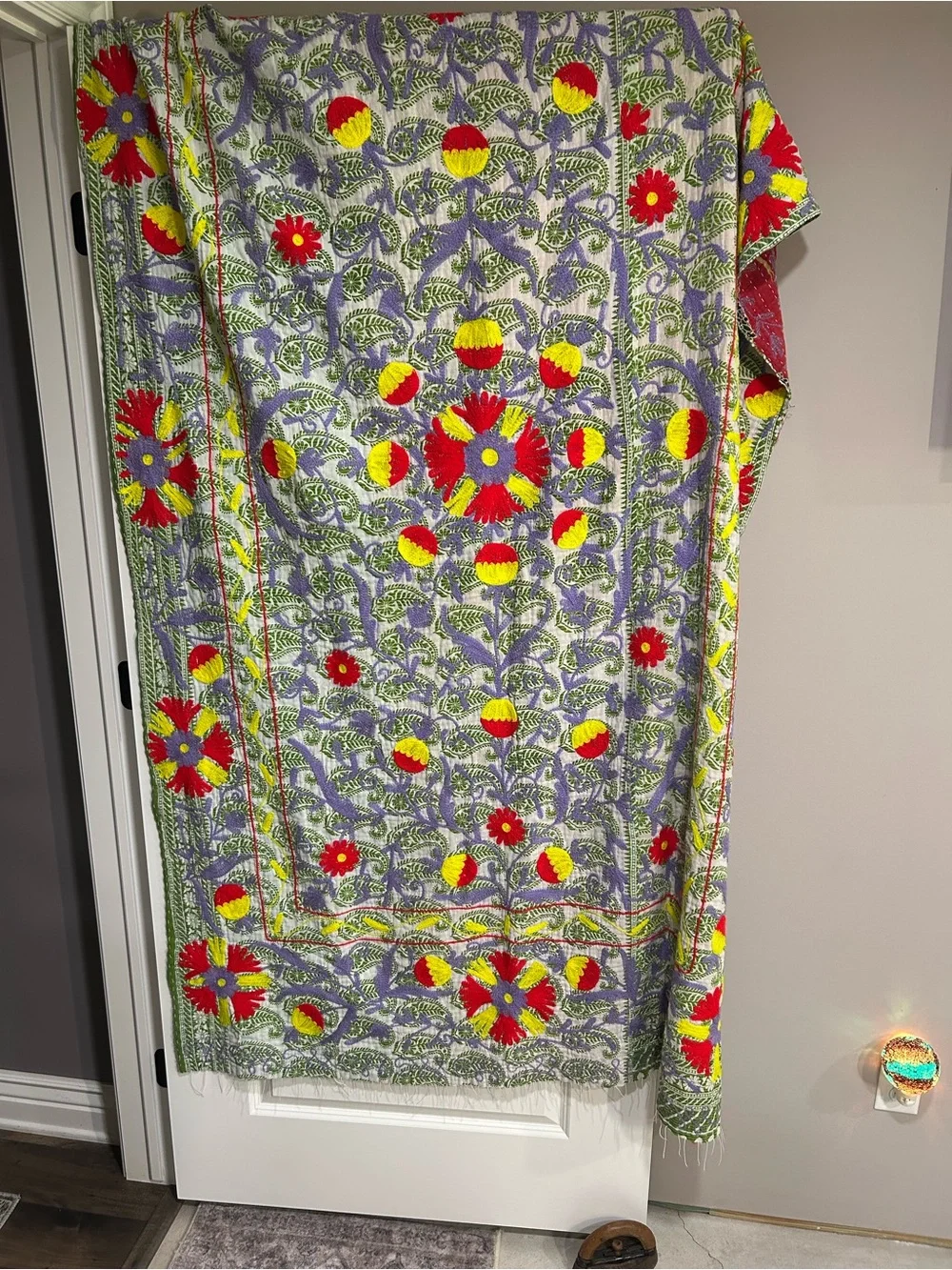 Kantha Sari Throw 82x96